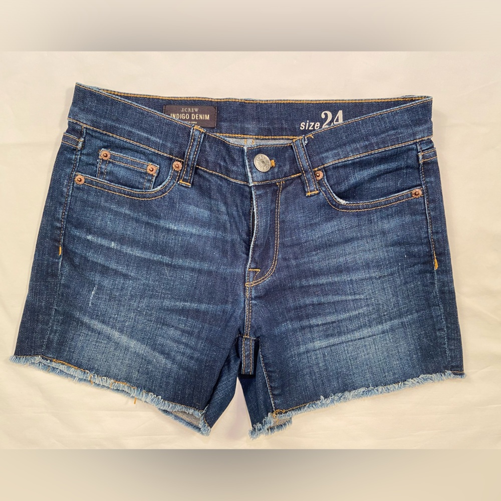 J Crew‎ Indigo Denim cut off shorts size 24